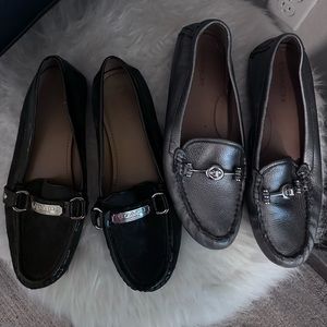Coach loafers - black & silver